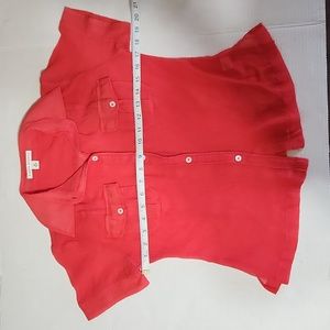 Banana Republic, shirt, salmon colored.